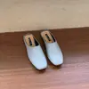 Mules cerrados versátiles de estilo francés con punta cerrada y suela plana para mujer, adecuados para usar al aire libre, mules slip-on de verano 2026, zapatos de tacón bajo sencillos