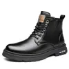 2025 Nuevas Botas de Otoño e Invierno Juveniles de Caña Alta Casuales Zapatos de Hombre Estilo Británico Moderno Botas de Ruibarbo Botas de Hombre
