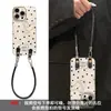 Lanyard de Muñeca con Corazones de Lunares Adecuado para Funda de Teléfono Móvil Apple 16 13Promax Lujo Accesible 15 Sentido de Gama Alta 14 Nuevo Modelo para Mujer