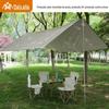 Tenda Canopy Hexagonal de Borracha Preta para Acampamento ao Ar Livre, Guarda-Sol, Tecido Oxford Espessado com Revestimento Prateado, Guarda-Sol Portátil, Bloqueio Total