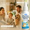 Spray Bucal Kineshinex Dos en Uno para Mascotas Gatos y Perros, Universal para Limpiar Dientes, Refrescar el Aliento y Mejorar la Salud Bucal