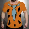 Comercio exterior transfronterizo código europeo para hombre verano casual impresión 3D calle moda alta calle manga corta sublimación T
