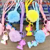 Novo Chaveiro de Boneca Unicórnio de Borracha Macia Desenho Animado para Mulheres, Chaveiro de Carro Fofo, Acessórios de Bolsa, Pingente Presente