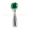 Colgante de Titanio F136 Forma de Gota de Agua Engaste de Garras Zirconia 5A Aretes de Hélice para Hueso de la Oreja Cuerpo de Aleación de Titanio G23 Joyería para Perforación de Oreja Hueso de la Oreja