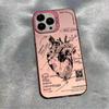 Análisis de Corazón para Funda de Teléfono Móvil Apple 16Pro Max 15Pro Color Plata XS Resistente a Caídas 12 Creativo 14Plus Moda