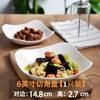 Plato pequeño Hueso de China plato hondo de 7 pulgadas plato de 6 pulgadas casero 2023 Nuevo plato para platos fríos plato para cocinar plato de encaje Blanco