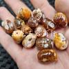 Contas de jade Lulutong de ágata amarela Binghua, contas dispersas de cúrcuma, contas de barril de calcedônia, acessórios para pulseira e colar, contas artesanais