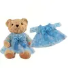 Boneca Urso de Pelúcia 12-16 polegadas Vestido Camiseta Chapéu de Jazz Vestido Infantil Jogo de Fantasia Brinquedo