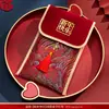 Bolsa de Tela Roja de Paz y Alegría Sobre de Año Nuevo Sobre de Cumpleaños Bolsa para Dinero de Bebé de Luna Llena