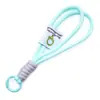 Colgante Llavero de Cuerda Trenzada de Nylon Anudada Bloque de Color Correa Corta para Teléfono Desmontable Accesorio de Correa Colgante Anti-Pérdida