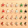 Colgante de Aleación de Perla Incrustada de Estrella y Luna Colgante Hecho a Mano DIY Pulsera Llavero Accesorio para Bolso W858