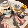 Camiseta de Manga Larga con Bloques de Color para Niñas, Primavera y Otoño, Cuello Redondo, Base de Algodón, Camiseta Superior para Exteriores con Contraste de Color Otoñal Estilo Coreano para Niños
