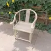 Nova Cadeira Círculo de Madeira Maciça Estilo Chinês, Cadeira Embryo Branco, Cadeira Chapéu Oficial, Cadeira Taishi, Cadeira de Jantar, Cadeira Meia-Lua para Casa, Cadeira de Palácio