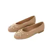 Zapatos planos de estilo de hadas, con suave estampado floral para mujer, nueva colección primavera 2026, punta cuadrada, corte bajo, sin cordones, zapatos de abuela, zapatos de vestir de mujer