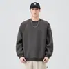 Sudadera de Hombre de Corte Holgado con Cuello Redondo, Camiseta Base Retro Japonesa con Parches de Bloques de Color, Nuevo Estilo Primavera/Otoño 2026, Versátil al por Mayor