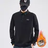 Camisa Polo para Hombre Otoño/Invierno 2026 con Cuello de Solapa, Corte Holgado, Manga Larga, Forro Polar, Nuevo Bordado, Top Casual de Negocios