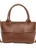 Bolso de Cubo de Moda de Mano de Alta Gama con Diseño Nicho Estilo Coreano para Mujer 2024 Nuevo Estilo Tejido Retro Bandolera