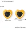 Estilo Ins Europeu e Americano Retrô Preto Amor Colar Brincos Conjunto Aço Titânio Feminino Popular Acessórios Transfronteiriços