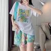 Traje Casual de Moda para Mujer Verano 2023 Nuevo Ciber Popular Reductor de Edad Elegante Camiseta de Manga Corta Shorts Traje de Dos Piezas a la Moda