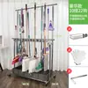 Suporte para Mop de Aço Inoxidável Suporte para Vassoura Rack de Armazenamento Móvel Suspenso Gancho Sem Furo Ferramentas de Organização para Banheiro com Drenagem