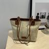 Bolso de paja para mujer, verano 2024, nuevo bolso de mujer, bolso de mano tejido de gran capacidad, bolso de mano para playa, vacaciones en la playa.