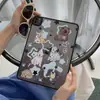 Colección de Perros Lindos Adecuado para Apple iPad Funda Protectora 2024 Funda para Tableta 11 pulgadas Air4 Borde Negro Acrílico
