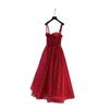 Novo Vestido de Noite com Alças Elegante Emagrecimento Vestido Midi Lantejoula Malha Gaze Vestido Bufante para Festa Uso Diário