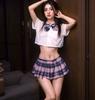 Amor Libre Femenino Sexy Uniforme Jk de Campus Tentación Universitaria Deseo Puro Falda Plisada Ajustada Lencería Sexy