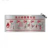 En stock. Hidrante de incendios extintor de incendios método de uso letrero de acero inoxidable letrero indicador de rociador de incendios soporte
