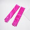 Guantes Negros Largos de Charol Sexy Accesorios para Disfraz de Cosplay Ajustados Elásticos Guantes para Performance de Pole Dance Ds