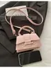 Bolsa Feminina Transfronteiriça com Toque de Luxo, Cor Sólida, Bolsa de Ombro Simples, Novo Modelo 2026, Bolsa de Mão Versátil, Bolsa Quadrada Pequena Transversal, Comércio Exterior