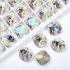 Celebridad de Internet K9 superficie multicorte 12mm clavo cuadrado grueso joyería colorido fondo puntiagudo pila de uñas de cristal Accesorios de ropa de diamante al por mayor