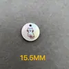 Etiqueta de Ropa de Imitación de Concha Accesorios Decorativos para Sombrero Accesorios Joyería con Letras Botones Pequeños Etiqueta Linda Insignia de Esquina de Ropa Hebilla