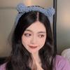Faixa de cabelo feminina máscara facial simples clipe de cabelo fofo faixa de cabeça Coreia do Sul faixa de cabelo doce coque de cabelo acessório de cabelo
