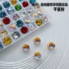 Strass Redondo Imitação de Alta Transparência com Ponta 8mm Strass Multicor Brilhante com Fundo Pontiagudo Decorações para Nail Art Acessórios de Strass para Nail Art da Moda