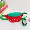 Bolsas Infantis da Moda, Meninos e Meninas, Bolsas de Ombro Transversais, Bolsas de Cintura de Morango com Bolinhas, Bolsas de Ombro Pequenas para Passeios de Bebê, Bolsas de Peito