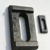 Placa de apoio de furo duplo, placa de pressão de trilho tipo M, placa de junção de trilho de aço P43-P60, placa de cauda de peixe, placa de aperto de trilho isolante, placa de pressão de trilho
