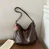 Bolso de hombro grande de moda y simple para mujer, nuevo bolso de hombro de moda vintage 2026, bolso tote versátil de nicho