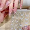 Adesivos Finos Flexíveis Franceses Degradê para Nail Art 2026 Novo Estilo Simples Versátil em V Faixa Sorriso Decoração de Unha