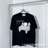 Camiseta Roja de Verano de Manga Corta con Logo Blanco de Casablanca, Marca de Moda Tendencia, Cuello Redondo, Estampado Minimalista, Redondo, Niche Casa