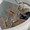 2023 nuevo mariposa de epoxi casera tridimensional lámina de oro transparente mariposa dorada alta calidad DIY hecho a mano casero Gu Mei