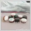 Caja redonda marrón de 10g tarro de crema caja redonda de plástico para ungüentos PS crema facial botella con polvo dorado accesorios caja redonda 10ml