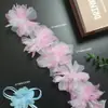 Flor de Hilo Estéreo con Degradado de Organza de 8 cm Decoración Materiales Manualidades DIY Adorno para el Cabello Ropa Decoración de Bodas