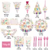 Fabricante Transfronterizo Al por Mayor Copa del Mundo Feliz Cumpleaños Temática Velas de Cumpleaños Infantiles Decoraciones Juego de Vajilla Desechable