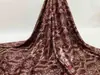 Tela Bordada Nueva con Malla Elástica 3+3mm Patrón Cóncavo de Piel de Serpiente Moda Vestido Lujo Diseñador Superficie con Bordado de Lentejuelas