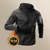 Chaqueta de Correr para Hombre Rompevientos de Primavera Cortavientos Impermeable Entrenamiento Primavera Otoño Ropa Deportiva Impermeable a Prueba de Lluvia Secado Rápido Exterior con Capucha Ciclismo