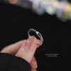 Anillo Lágrimas de Rupert de Plata de Ley S925 para Mujer Estilo Coreano Lujo Accesible Diseño Simple de Nicho Lujo Accesible Par Versátil de Anillos para Entrega