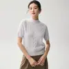 Nuevo Jersey de Punto Trenzado de Cachemira de Manga Corta de Cuello Alto Grueso para Otoño/Invierno 2026