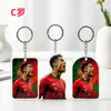 Chaveiro Acrílico da Copa do Mundo com Foto Impressa de Estrela do Futebol, Brinde Personalizado para Fãs, Ímã de Geladeira