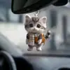 Novo cross-border bonito gato acrílico material carro plano pendurado mochila acessórios decoração casa decoração